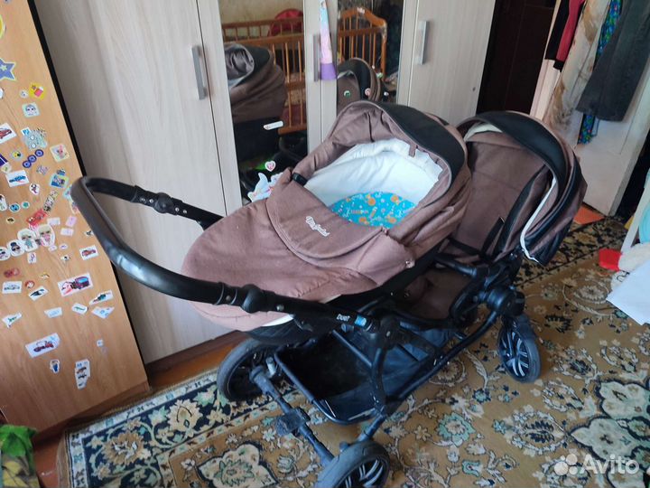 Коляска 2 в 1 для двойни есть 2 люлки 2 кресла есэ