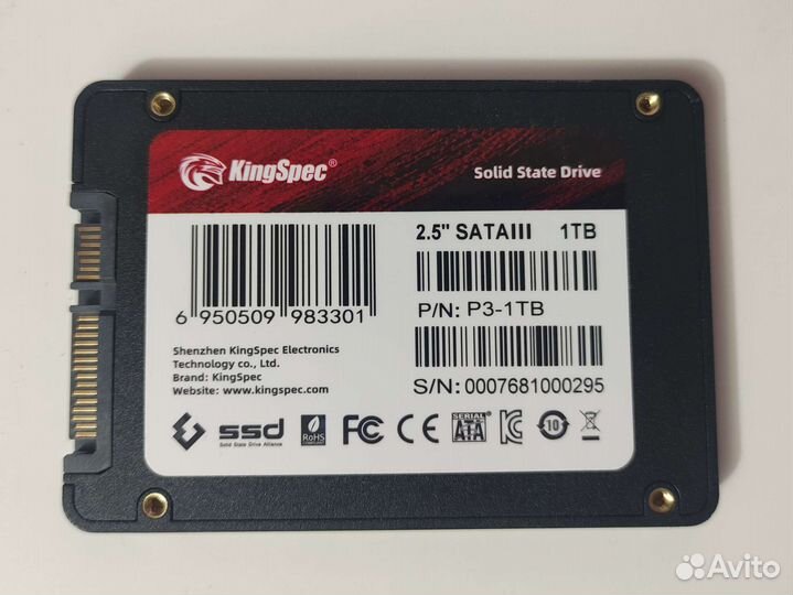 SSD KingSpec 1 тб SATA P3-1Tb