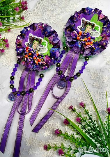 Бантики на резиночках ручной работы