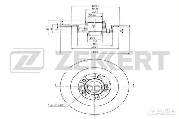 Диск торм. зад. Renault Laguna III 07- Latitude
