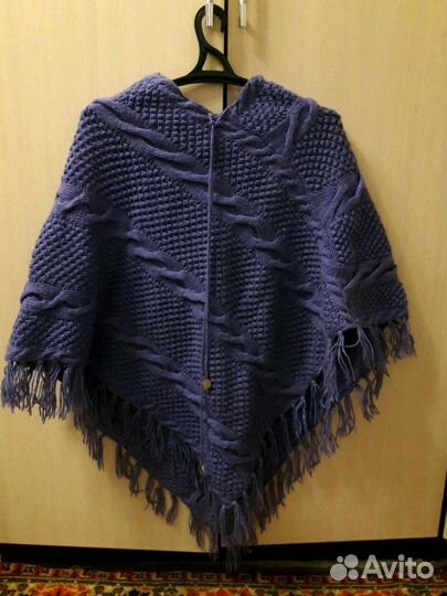 Пончо ручной вязки