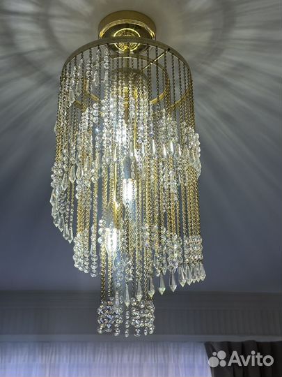 Люстра хрустальная чехословакия