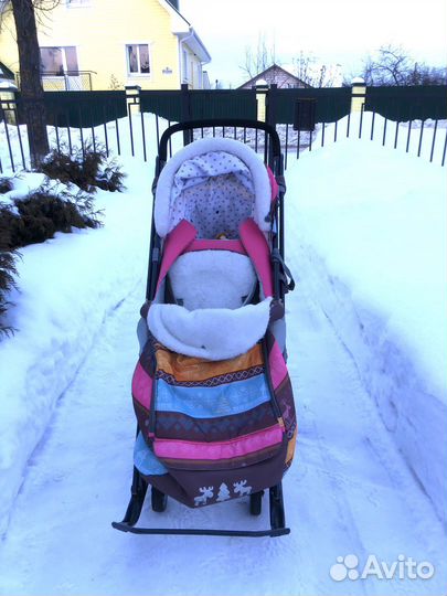 Санки - коляска ника 7