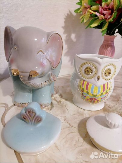 Статуэтка слон и сова