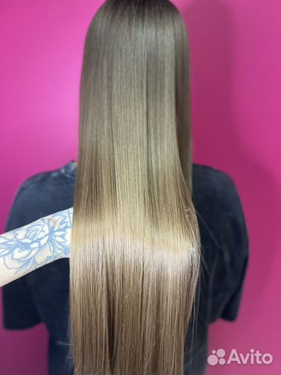 Кератиновое выпрямление волос