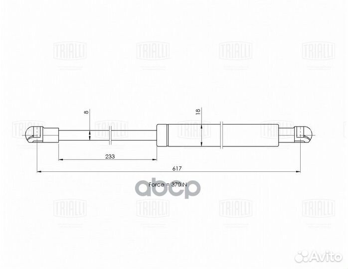 Амортизатор кр. багажника opel mokka (13) GS 2