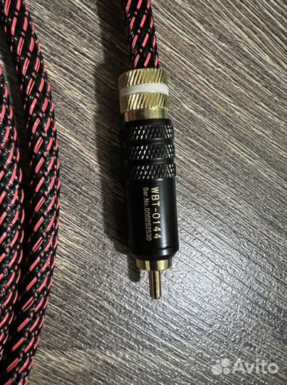 Межблочный кабель rca 2*1м. WBT-0144