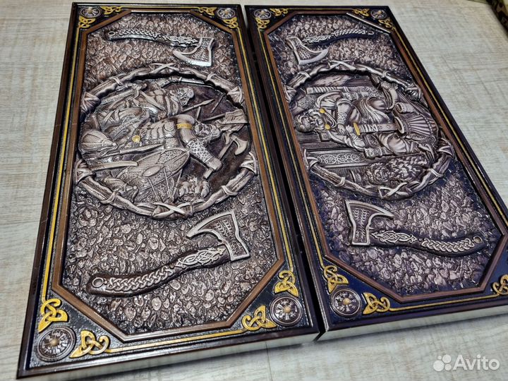 Нарды ручной работы со стеклом