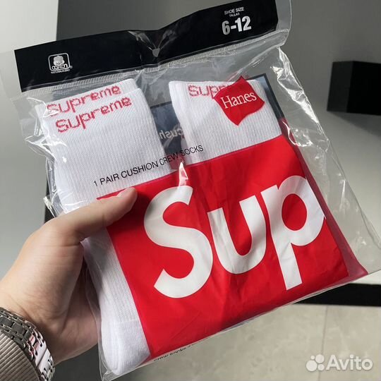 Носки Supreme Hanes Cushion Crew 2 пары