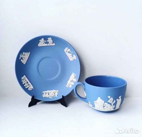 Wedgwood Jasperware Винтажная чашка с блюдцем