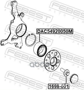 Подшипник ступицы DAC54920050M DAC54920050M Febest