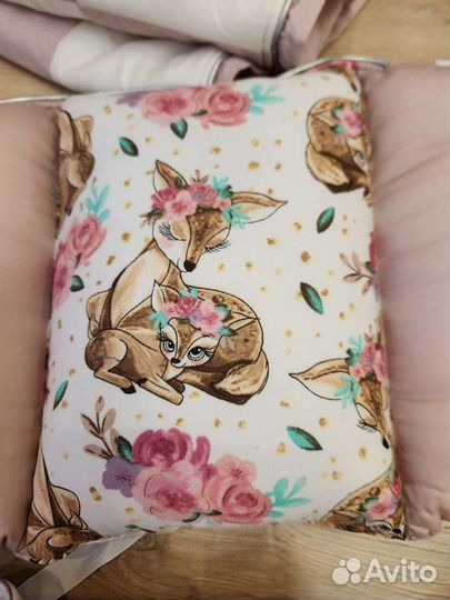 Бортики в детскую кроватку + одеяло