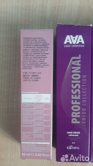 Краска для волос + оксид Tefia (Италия)