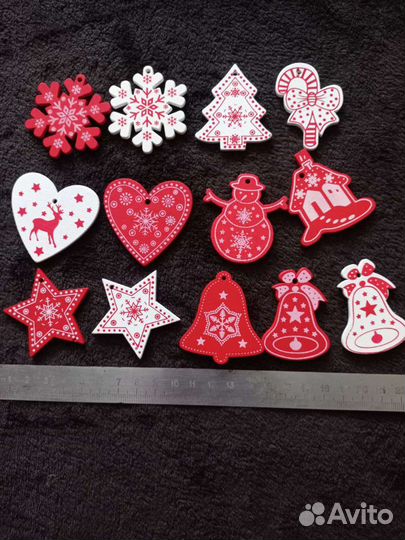 Елочные деревянные игрушки