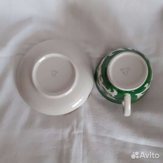 Две чайные пары,фарфор Песочное