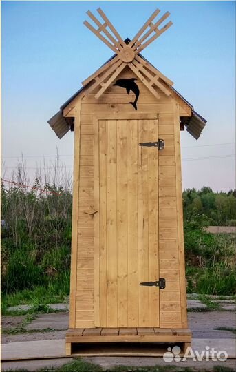 Дачный туалет деревянный SOX556