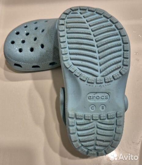 Crocs кроксы с блеском оригинал 24 р