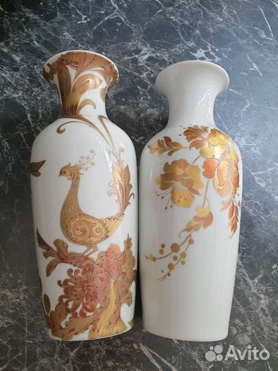 Вазы Kaiser с золотой росписью,Германия