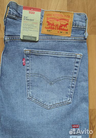 Нов Levis 514 оригинал 36,34,32 Everyday Indigo