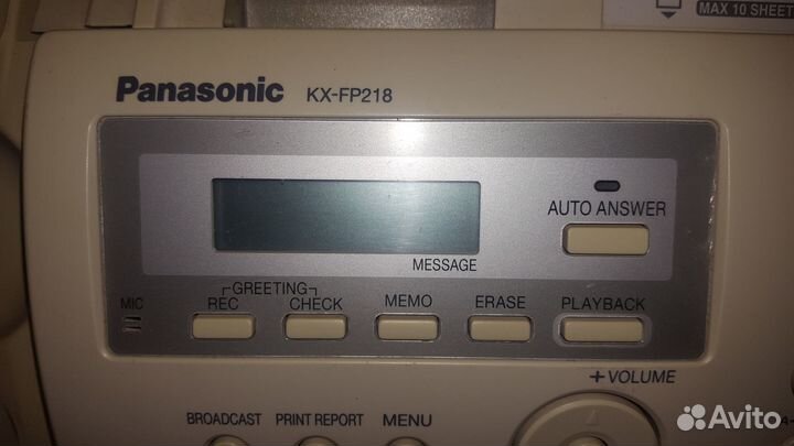 Факс Panasonic KX-FP218