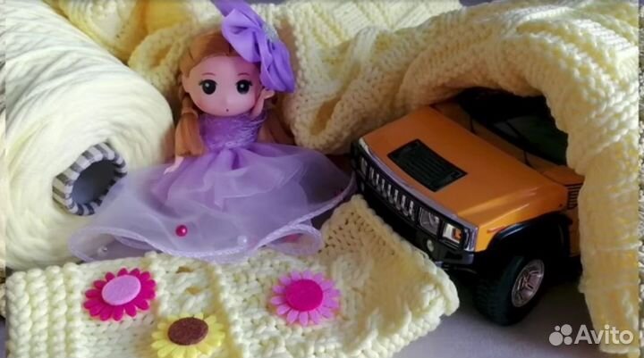 Плед детский вязаный ручная работа