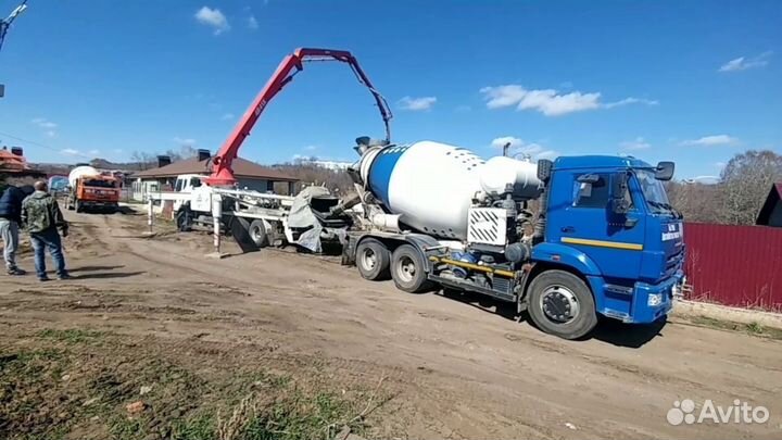Доставка бетона миксером