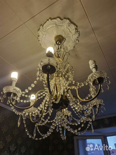 Люстра хрустальная винтаж