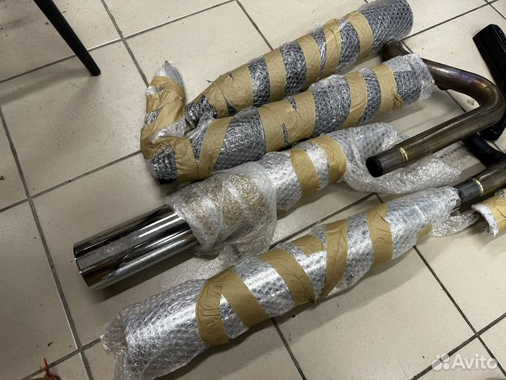 Штатный выхлоп в сборе на harley davidson breakout