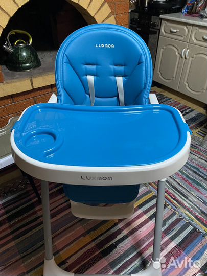Стул для кормления luxmom Q1, cиний