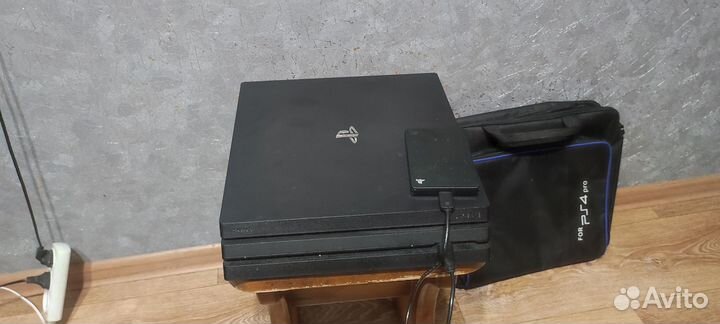 Sony playstation 4 pro 1tb + жёсткий диск на 2 тб