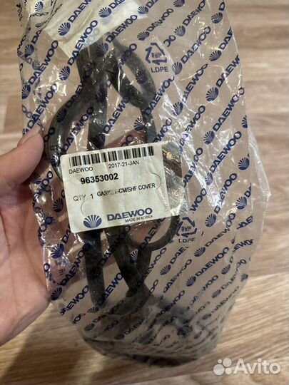Прокладка клапанной крышки daewoo арт. 96353002