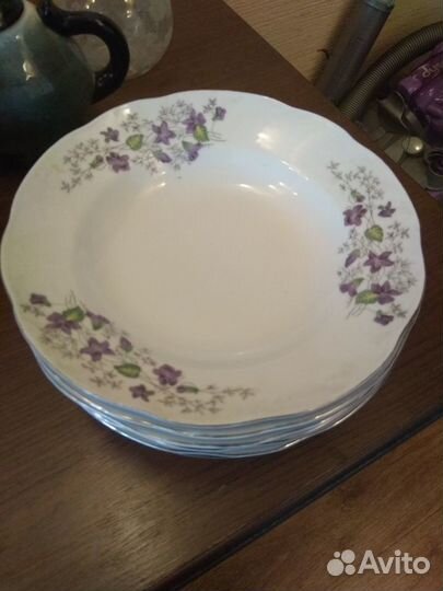 Набор суповых тарелок фарфор (Китай 70-80 е)