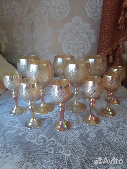 Рюмки и фужеры,хрусталь цветной СССР