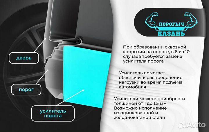 Левый порог Chevrolet Lacetti