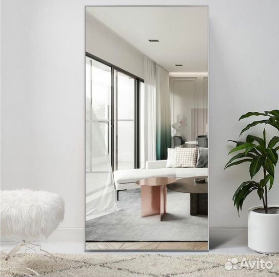 Зеркало напольное в алюминиевой раме 65*200см