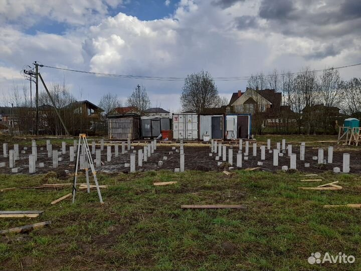 Установка свай жб