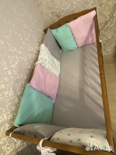 Бортики в детскую кроватку бу