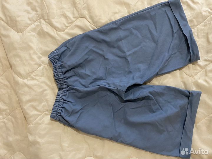 Шорты летние голубые а-силуэт