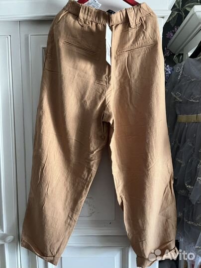 Брюки Zara изо льна и хлопка