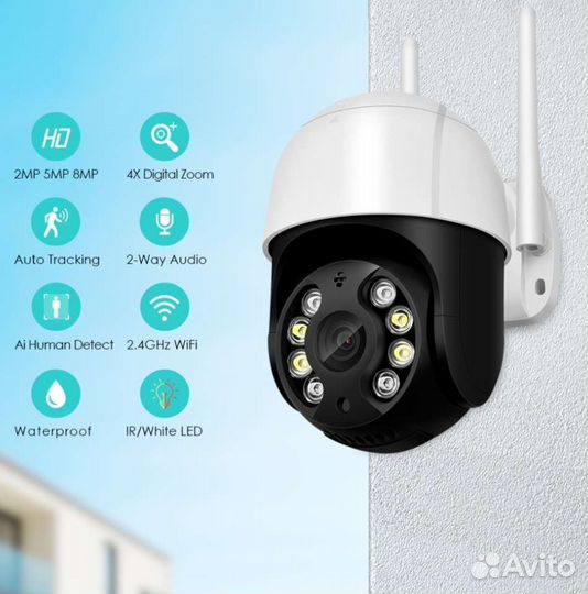 Wi-Fi Камера наблюдения 8 Мп Новая