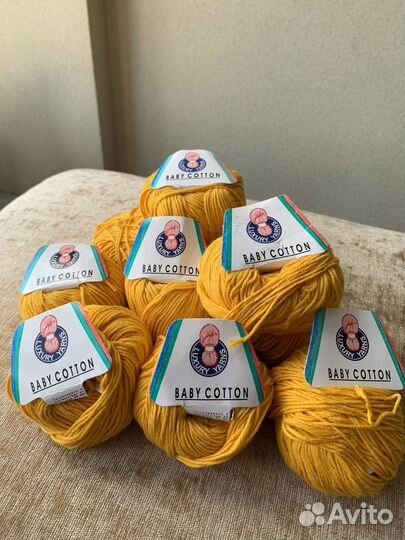 Продано Пряжа Новая Baby Cotton Детская 11 мотков