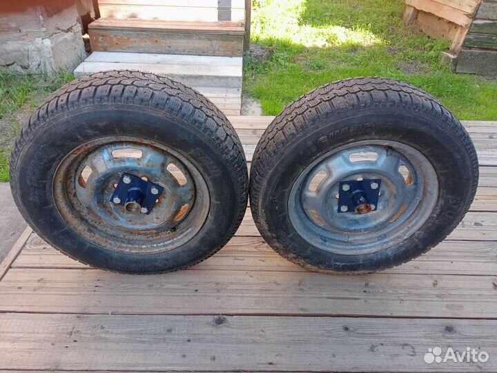 Автомобильные колёса R 13 на мотоблок в сборе 2 шт