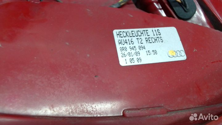 Фонарь крышки багажника Audi Q5, 2009