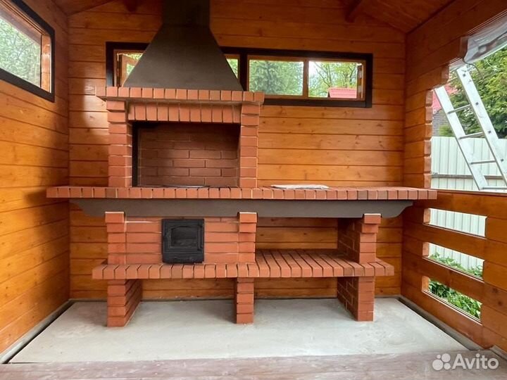 Мангальный комплекс из кирпича Барбекю