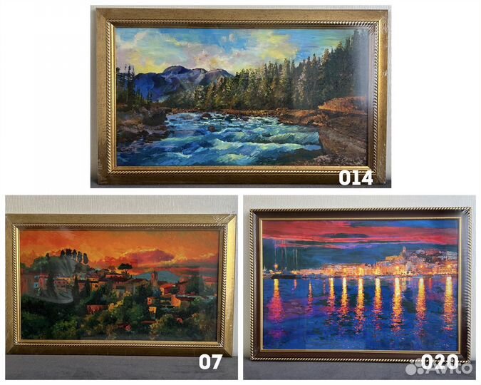 Картины на холсте маслом 7 шт