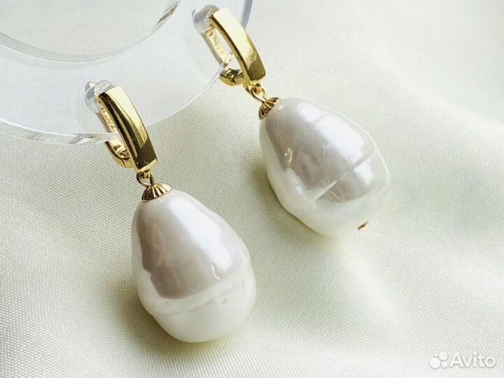 Серьги с жемчугом на серебре, майорка