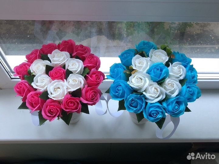 Букетики из мыльных роз на 1 сентября