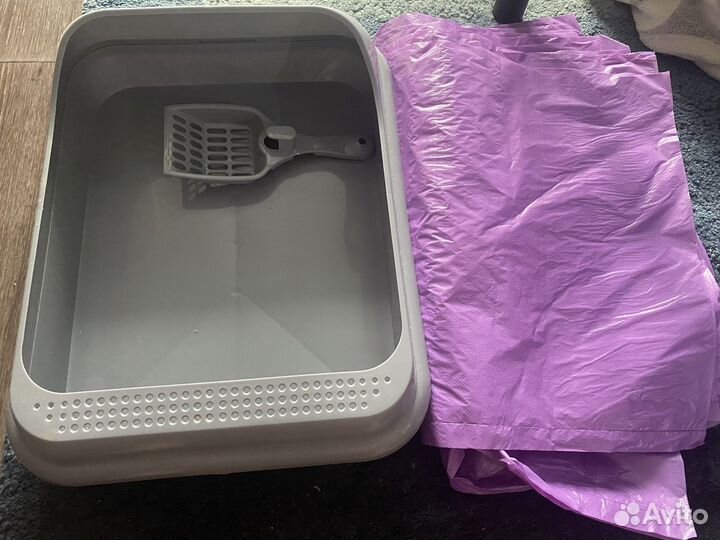 Лоток для кошек, лопатка + спец. пакеты