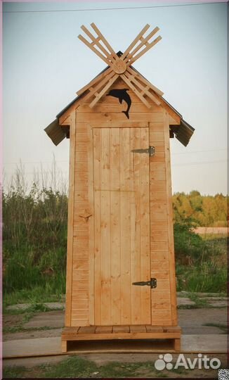 Дачный туалет деревянный SKU007