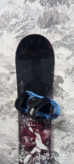 Сноуборд Burton White 156cm+ крепления Burton